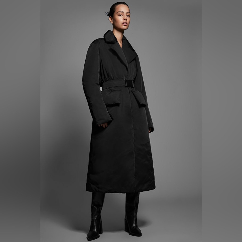 COS padded trench coat XS